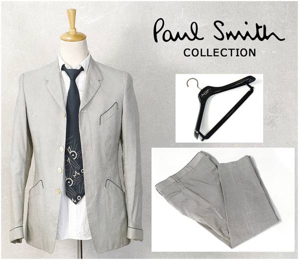 ◆ポールスミス コレクション シルク コットン ストライプスーツ