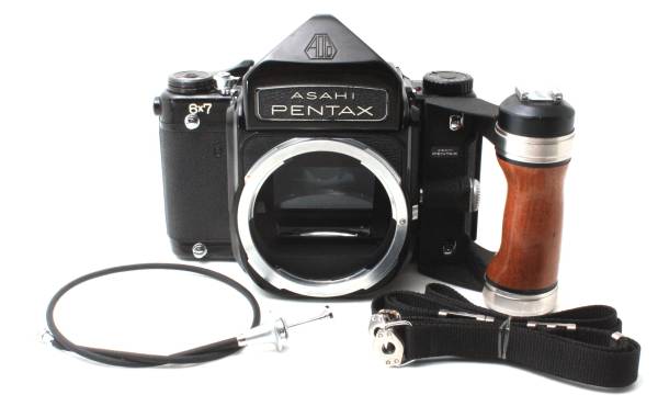 ☆人気バケペン☆中判 PENTAX 6*7☆木製グリップ☆付属品多数 美品