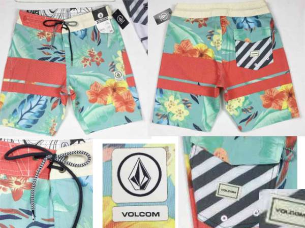 ★ボルコム 3 Quarta Slinger サーフパンツ フラワー柄 W36 SP66