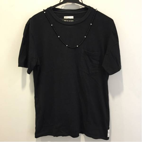 ★visvimビスビム★ビーズネックレスTシャツ★黒S TEE
