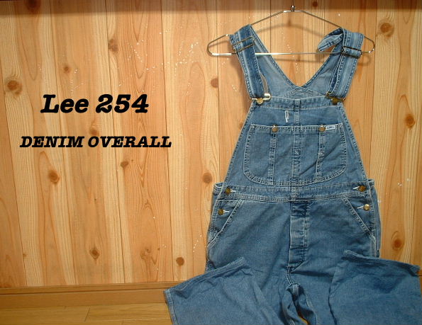 Lee254インディゴデニムオーバーオールW85cmリーSANFORIZED必見