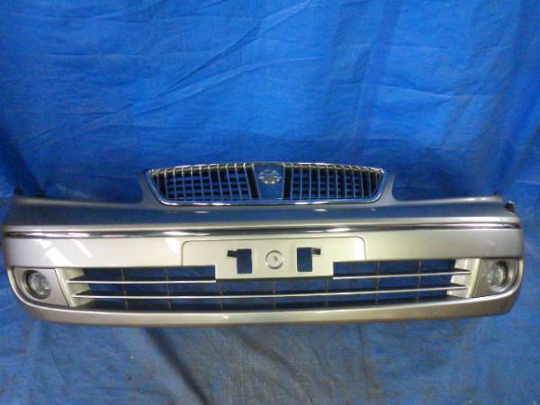 QG10 シルフィ フロントバンパー フォグ グリル付 グレー KX4