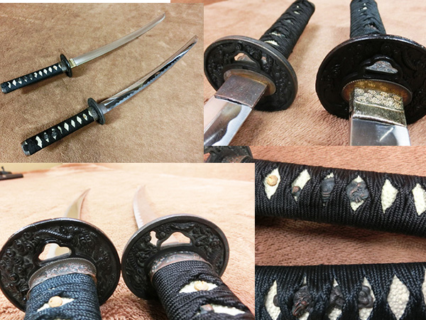 模造刀 全長 約66cm 2本セット 居合刀 日本刀 刀剣武具 nu