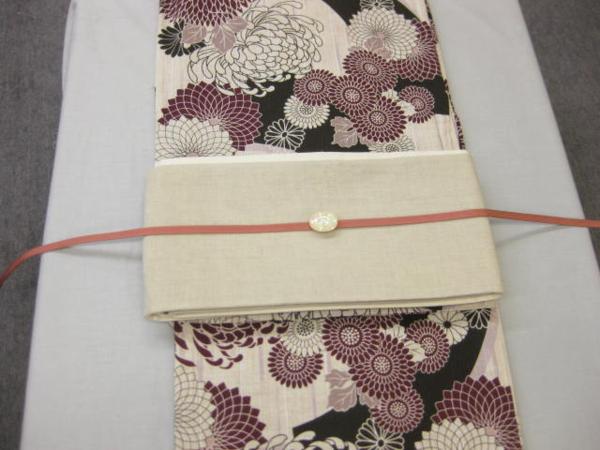 即決　送料無料大人の浴衣 古典柄浴衣4点セット(小豆地)