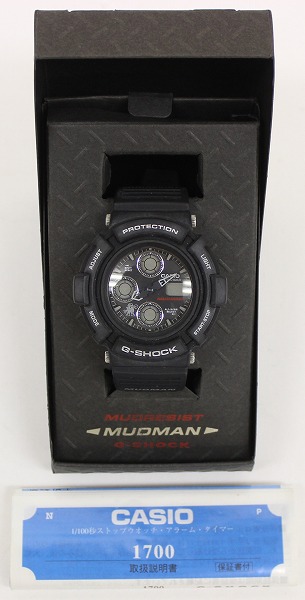 G-SHOCK AW-570Z-1T MEN IN BLACK アナログ MUDMAN ジーショック