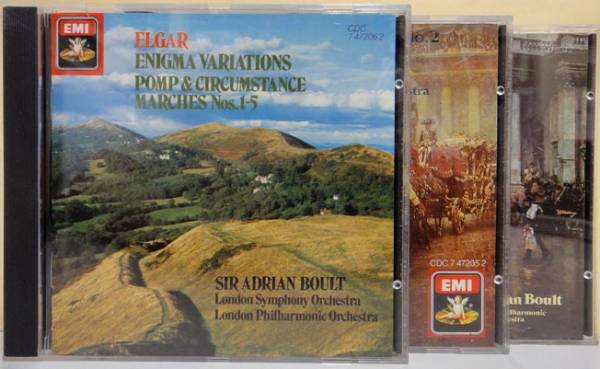 初期盤◆ボールト　エルガー：交響曲・管弦楽集　EMI◆3CD