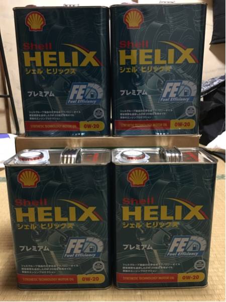シェルヒリックス0W-20プレミアム4缶1セット長期在庫品