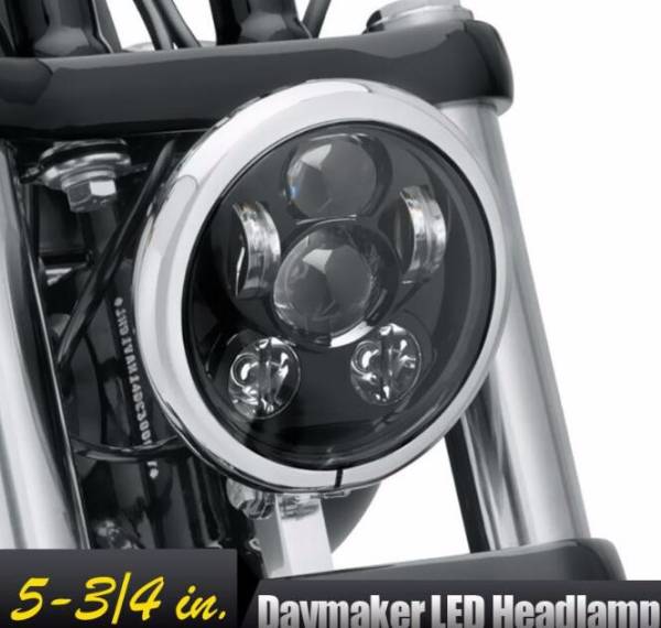 ハーレー LED ヘッドライト ブラック☆(5-3/4インチ/147mm)　
