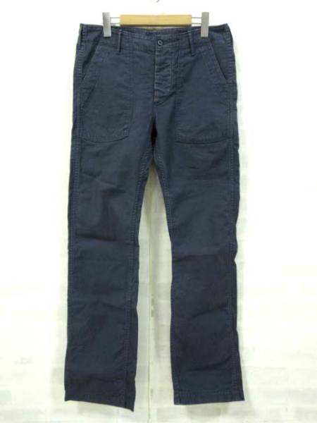 オアスロウ orslow ワークパンツ ネイビー ボタンフライ 2