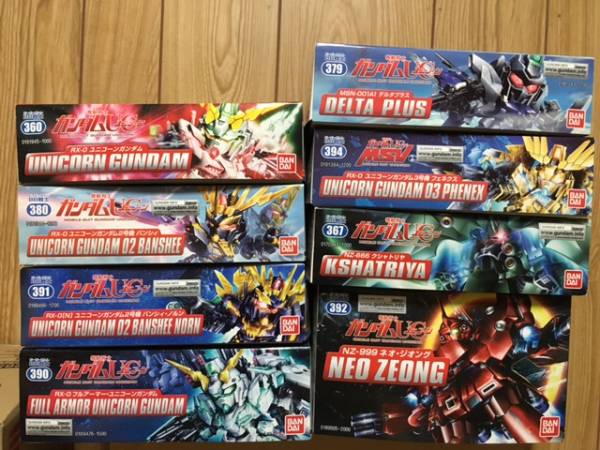 BB戦士 ユニコーンガンダムシリーズ８個セットおまけ付き
