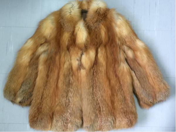 690◆美品【レッドフォックス】綺麗な色◆ハーフコート◆ヤケ無