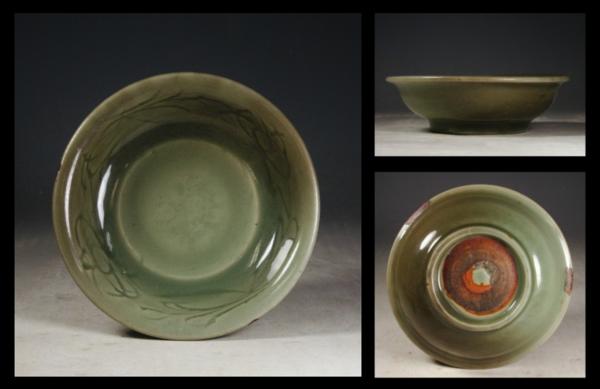 【大景】古唐物 元～明代 龍泉窯青磁盤