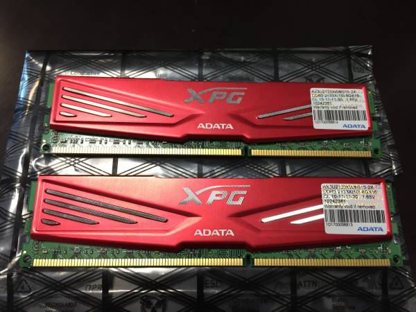 中古 DDR3-2133 8Gx2 ADATA XPG V1.0 Series AX3U2133XW8G10-2X メモリ