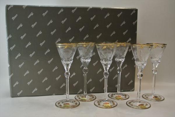 ◆Mosel モーゼル パウラ リキュールグラス 6客 箱付◆KAS08696