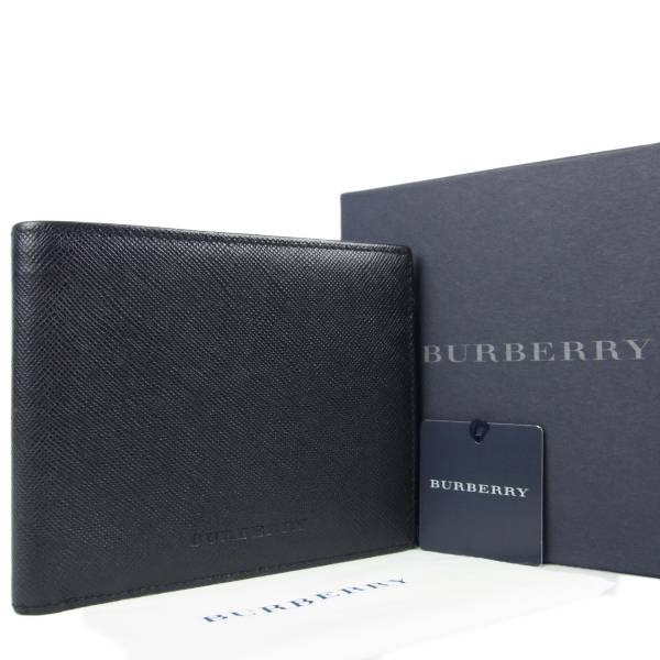 1円 バーバリー 極美品 メンズ ノバチェック レザー 札入れ 財布