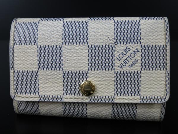 54048★1円本物ヴィトン★6連キーケース★アズール★中綺麗