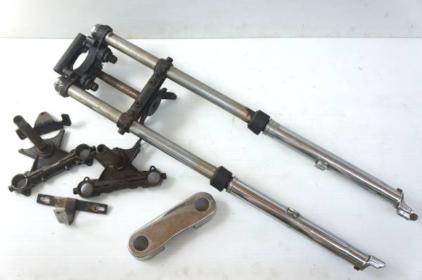 純正 33.4mm フロンフォーク +2インチロング 一式ステム付