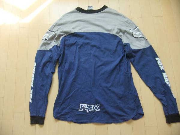 FOX RACING フォックス 長袖Tシャツ 紺×グレー_2