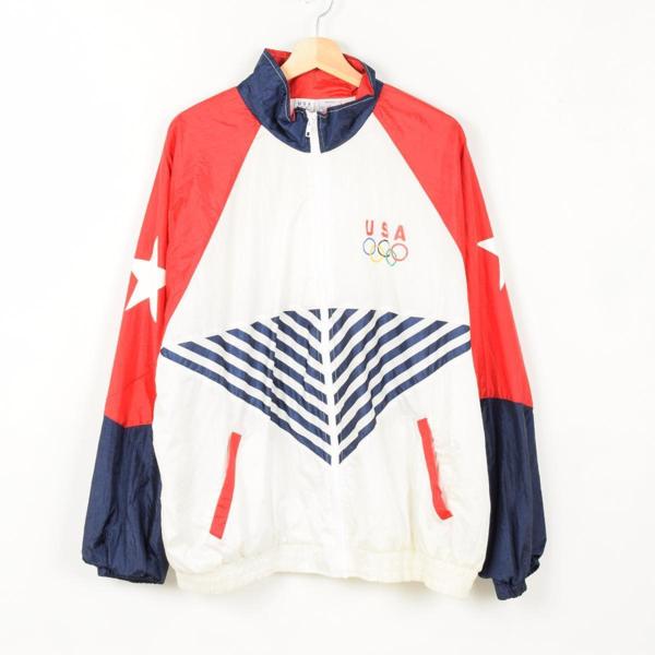 USAオリンピックモデル五輪 ナイロンジャケットメンズL/wet7913