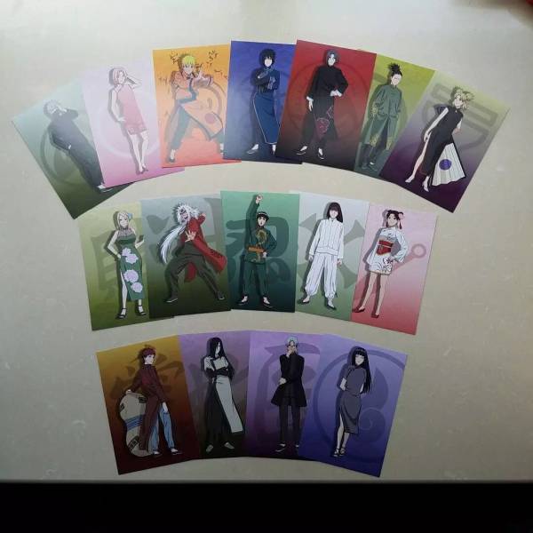 中国 上海 限定NARUTO チャイナ服 ポストカード 16セット