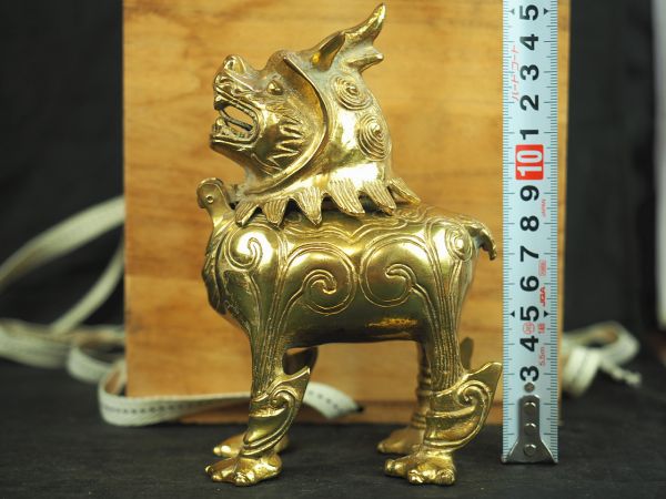 中国古玩　銅製　香炉　極上細工　香道具　木箱付　