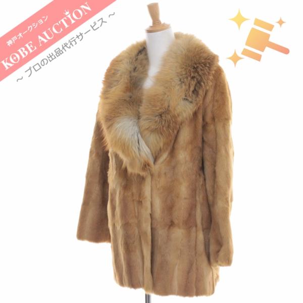 ■ ロティニー コート 毛皮 ハーフ丈 ファー フォックス M 中古