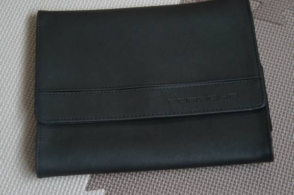 ◆ポルシェ　マニュアルケース　車検証ケース　黒◆