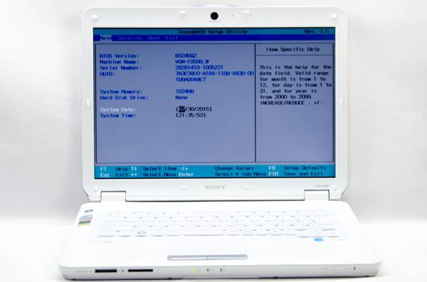 ☆ジャンク☆SNOY VGN-CS50B☆Core 2 P8400 2.26GHz/1G/BIOS可