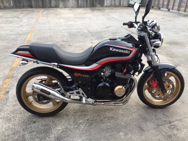 GPZ400FⅡ 純正風 ラインステッカーセット 赤シルバー 色変更可
