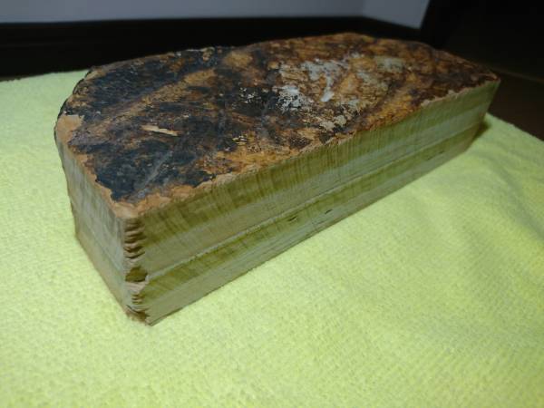 天然砥石 京都産 正本山 白巣板 極厚 蓮華 仕上砥 新品 A-17 天然砥石