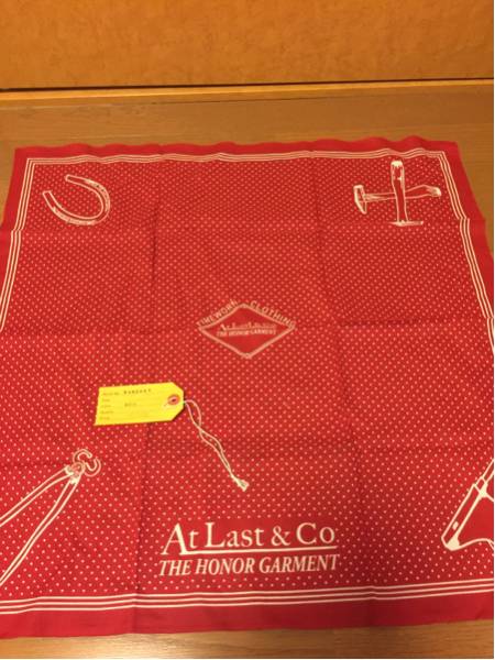 AtLast&Co バンダナ 新品 At Last 赤 アットラスト 初期 貴重なAtLast