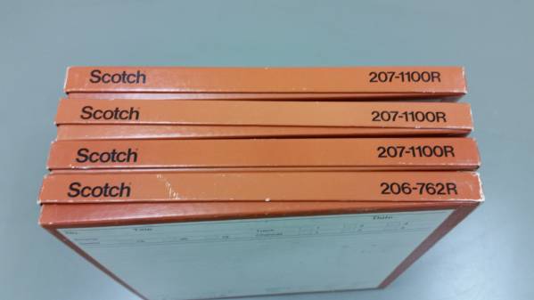 Scotchオープンリールテープ10号 207-1100 206-762 4本セット Scotch