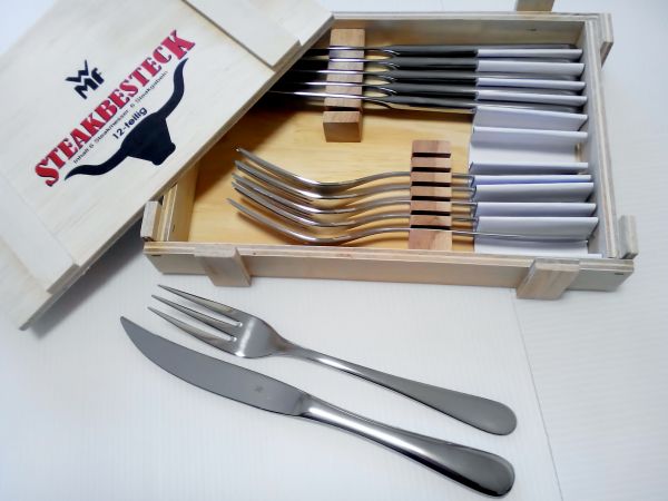 WMF Ranch ステーキナイフとフォークセット WMF】ステーキ用 ナイフ・フォーク12本セット木箱入◇6名様分 ステーキ