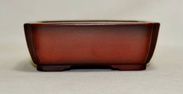 美芸のミガキの隅入切立長方形の約10㌢の鉢 ringo68686