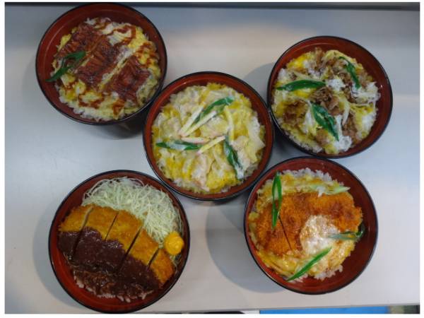 U■　NN9　食品サンプル　丼物　5種類