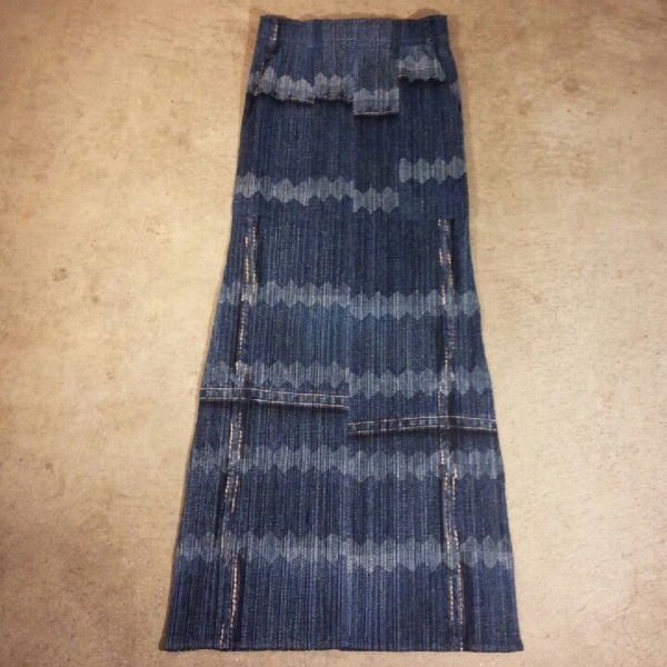 PLEATS PLEASEプリーツプリーズISSEY MIYAKEスカート2総デニム柄