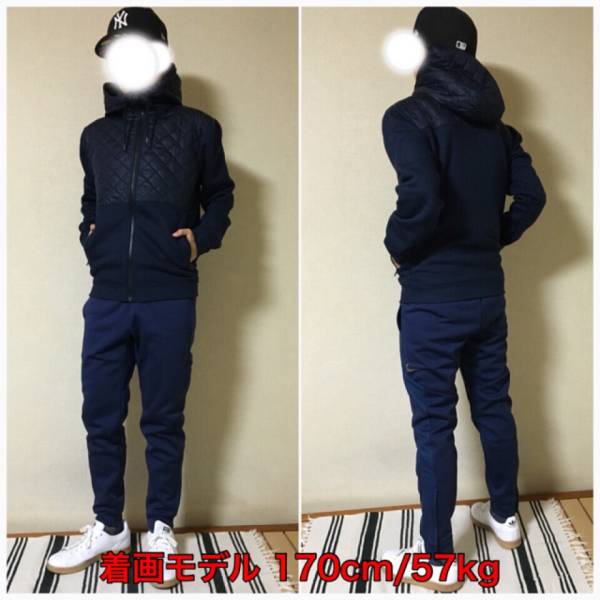 O84ｂ■新品★ナイキ スウェット ジャージ 上下 セット 紺S■