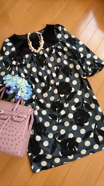 エムズグレイシーM' S GRACY 人気完売 バラ柄ワンピース38