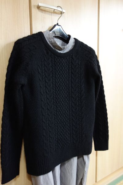 無印良品『店舗限定/ふんわり紡いだケーブル編セーター：美品』
