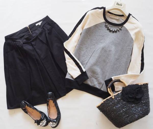 ◎昨季物 ZARA ビジュー付き 配色トレーナーカットソー切手可