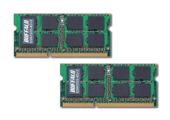 BUFFALO DDR3-1333 SDRAM メモリ D3N1333-4GX2 4GB×2枚 計8GB