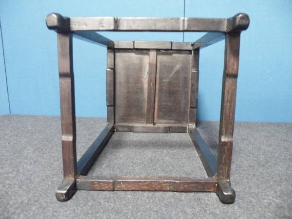 古唐木紫檀製 高足花台 盆栽台 香炉台 飾り台 高48cm 華道具 茶道具時代物 唐木/香炉台/高台/黒檀/紫檀/時代物 香炉台 飾台 華道具 唐木の中古