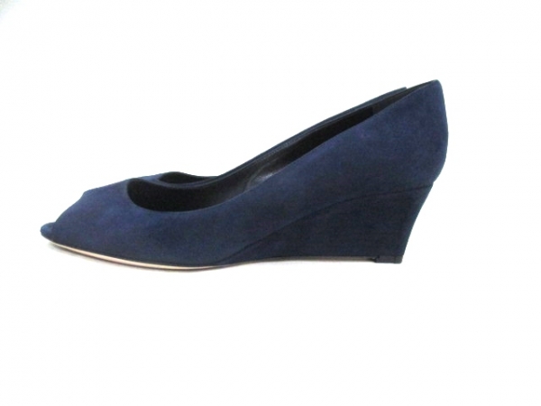セルジオロッシ パンプス 39 1/2 レディース ネイビー スエード