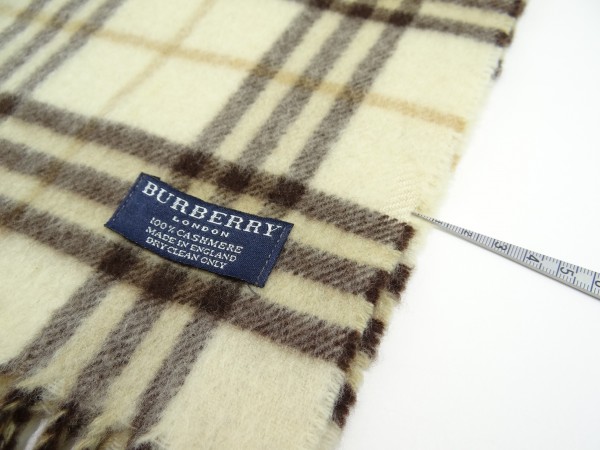 ☆BURBERRY バーバリー カシミヤマフラー イギリス製 122g マフラー