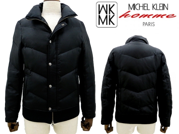 A969★美品★MICHEL KLEIN homme オム★黒色ダウンジャケット 46