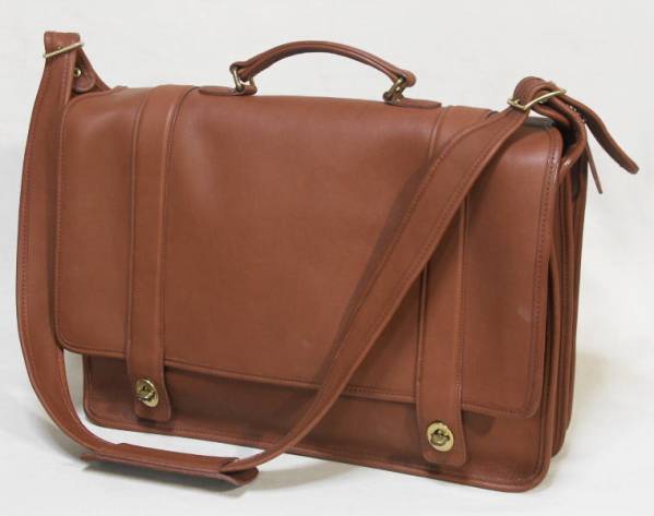 COACH コーチ 5274 レザー ブリーフケース ショルダーバッグ 茶