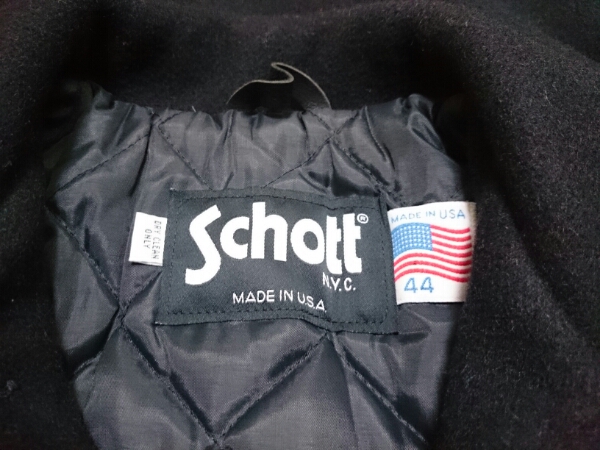 Pコート ショット USA製 ブラック Schott 2026年最新Yahoo
