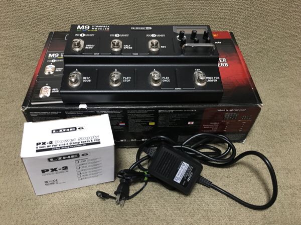 Line6 M9 マルチエフェクター 箱、アダプター、説明書付き LINE6 M9