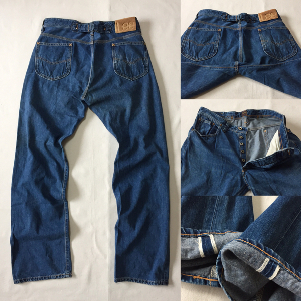 米国購入 30's Vintage 復刻 Lee lot-1101 W36 L34 シンチバック