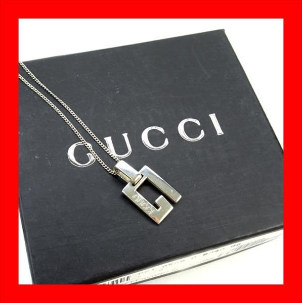 グッチ ペンダント ネックレス シルバー925 Gロゴ